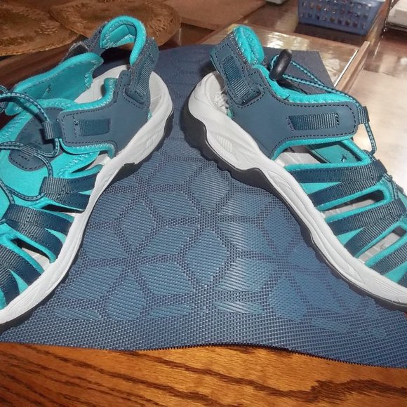 Mountain Warehouse Seaside Womens Drainage Sandals Hook & Loop Fastening Shoes - Picture 3 of 6